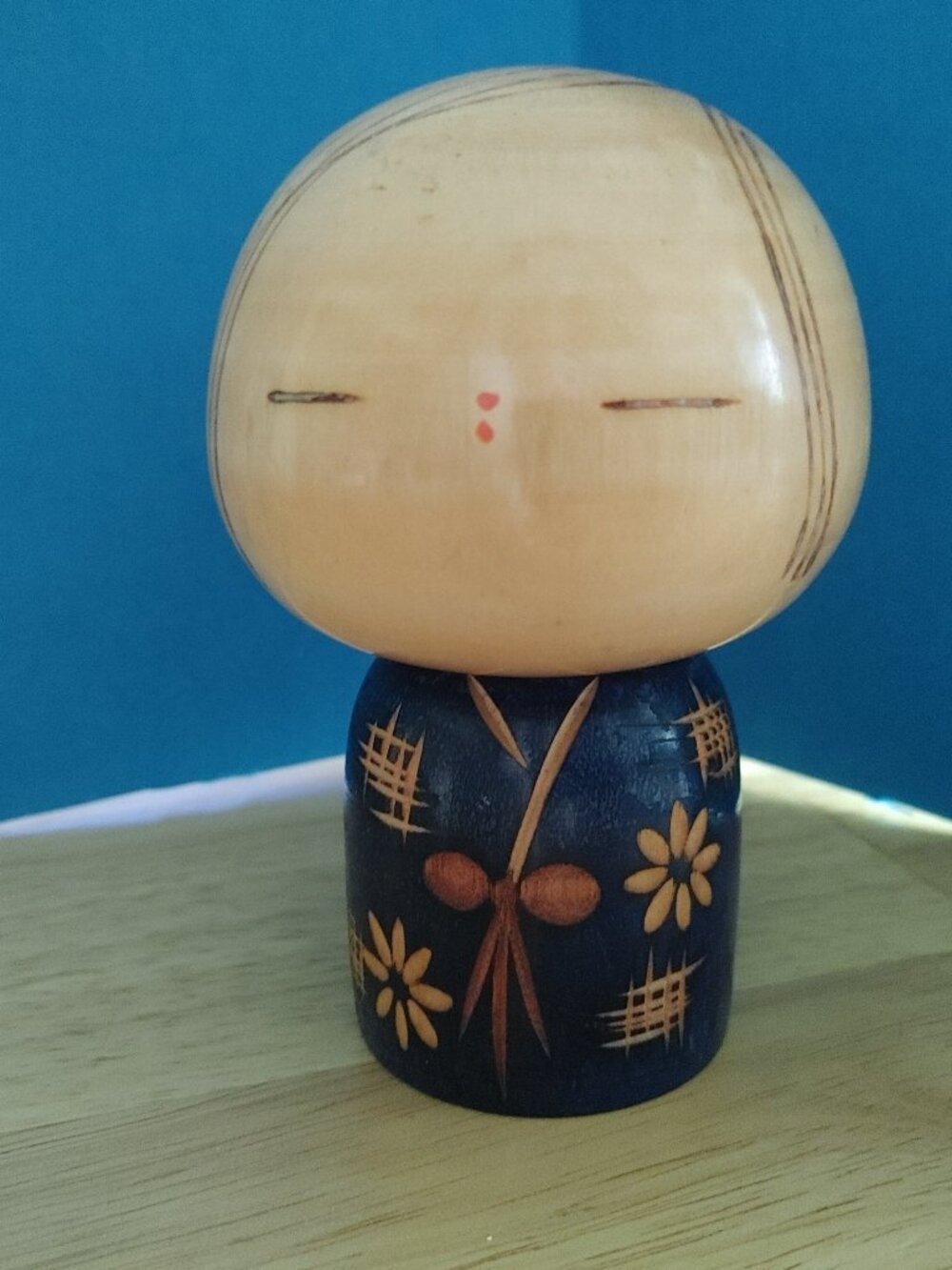 Vintage Wooden Handcrafted Japanese Doll